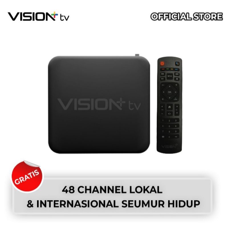 Vision+ TV Android Tv Box by MNC Play GRATIS TV NASIONAL & INTERNASIONAL SEUMUR HIDUP