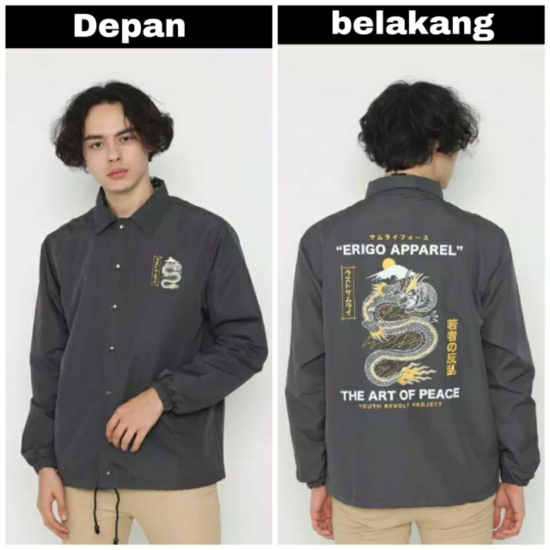Erigo coach taslan premium_jaket coach erigo pria wanita| jaket pria erigo