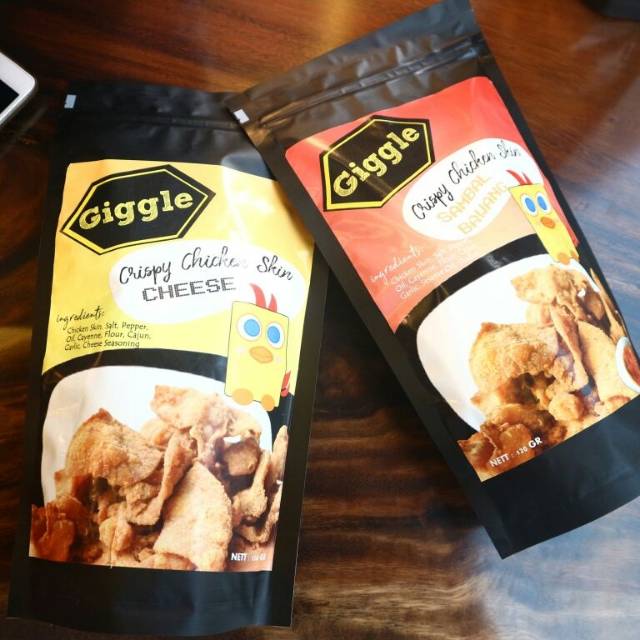 

Giggle Chicken Skin Cemilan keripik kulit ayam BANYAK VARIAN RASA