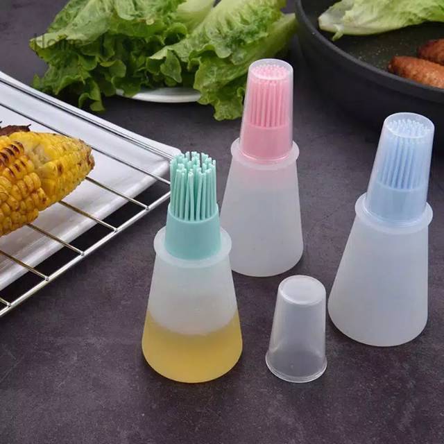 Botol kuas minyak silikon basting Oil brush silicone