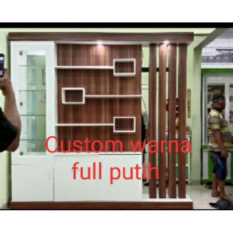 Lemari Partisi 2 muka Costem ukuran