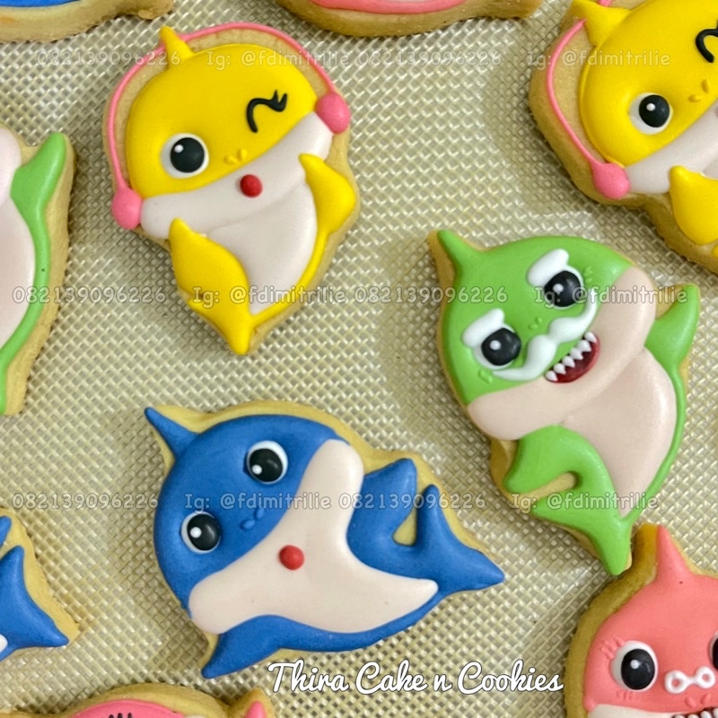 

gluten free isi 5 biji kue kering kukis cookies baby shark pinkfong