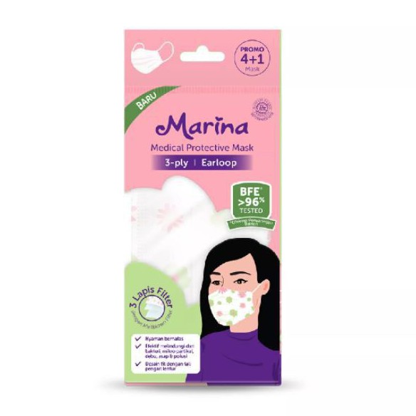 Marina Masker Medis Earloop isi 5