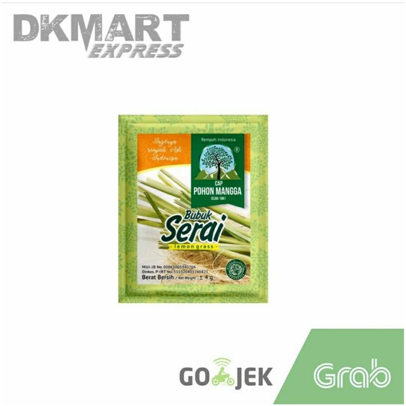 bubuk serai cap pohon mangga 4 gram serai bubuk