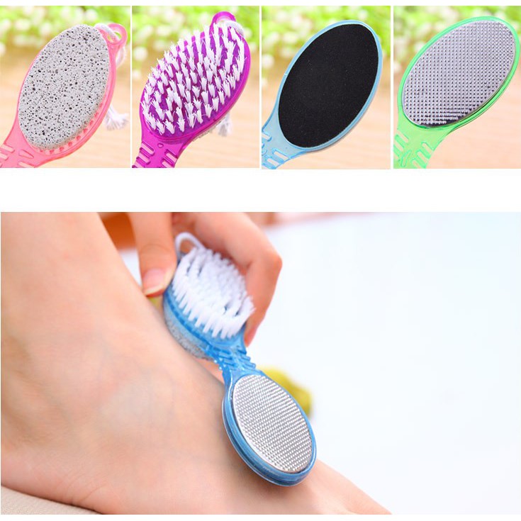 4 step pedicure paddle brush sikat perawatan Kulit kaki kuku Tumit Ped