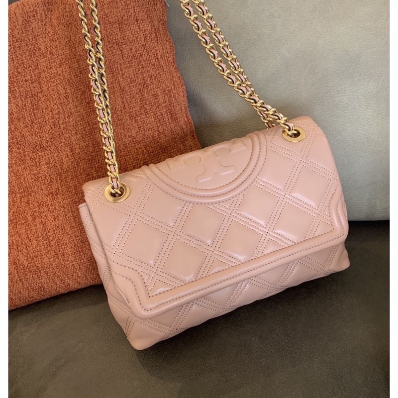 Tory Burch Fleming Soft in Moon Pink - tas pundak wanita