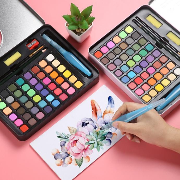 

36 Warna Water Watercolor / Cat Air Box Set / Solid Watercolour Set