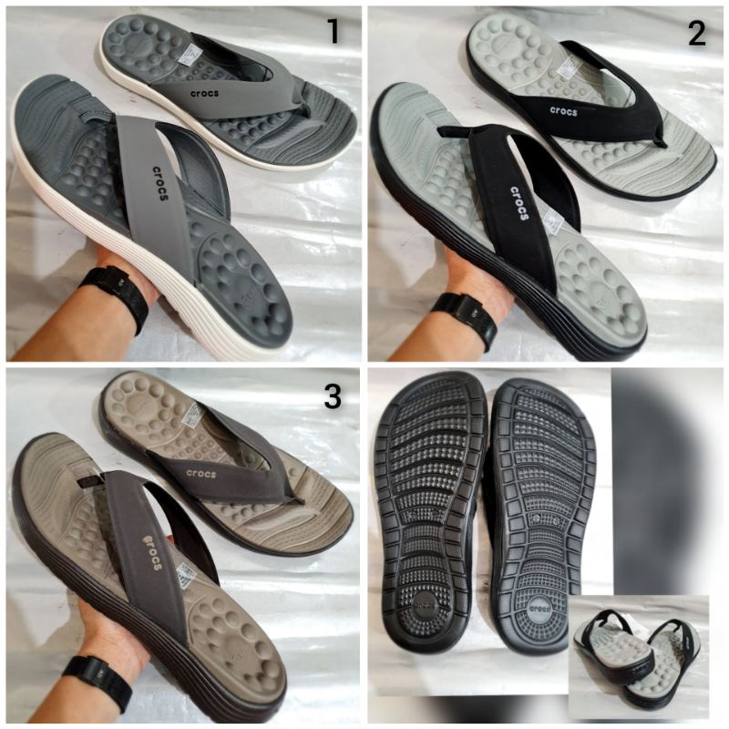 Sandal Crocs Reviva Flip / Sandal Jepit Pria Crocs / Reviva Flip man