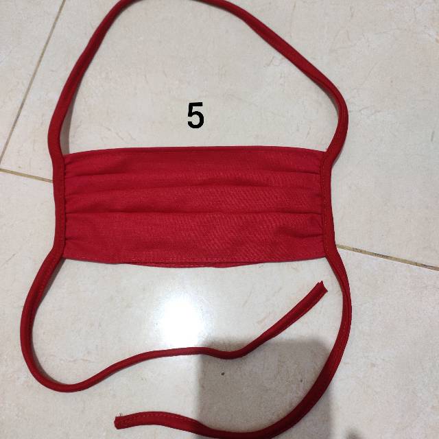 Masker Kain 2 layer Polos. Bisa di isi Tisu (Katun)