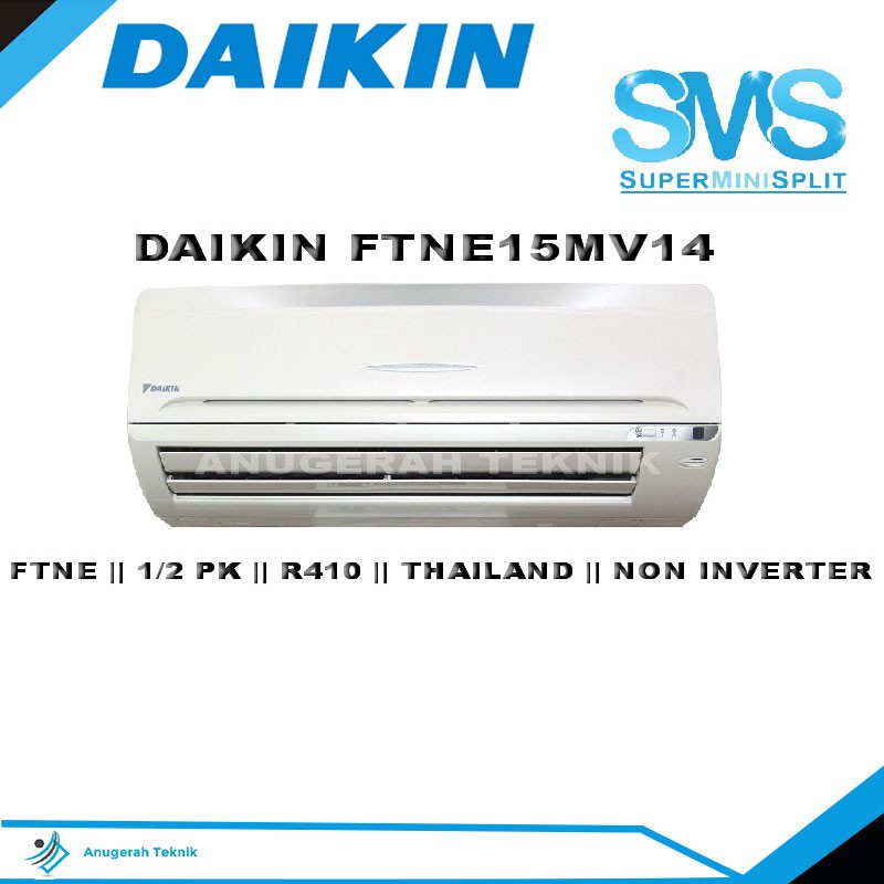 Jual AC SPLIT DAIKIN 1/2 PK 1/2PK R410 THAILAND NON INVERTER ...