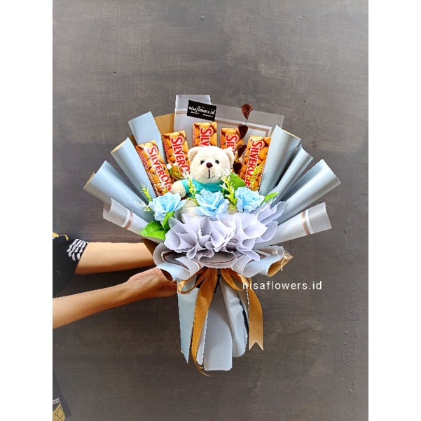

Buket bunga, buket boneka, buket snack, buket coklat, bouquet kado ultah