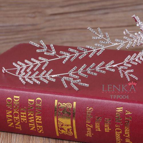 LENKA Tiara Rambut Crystal Wedding Aksesoris Pesta Pernikahan Mahkota TPP004