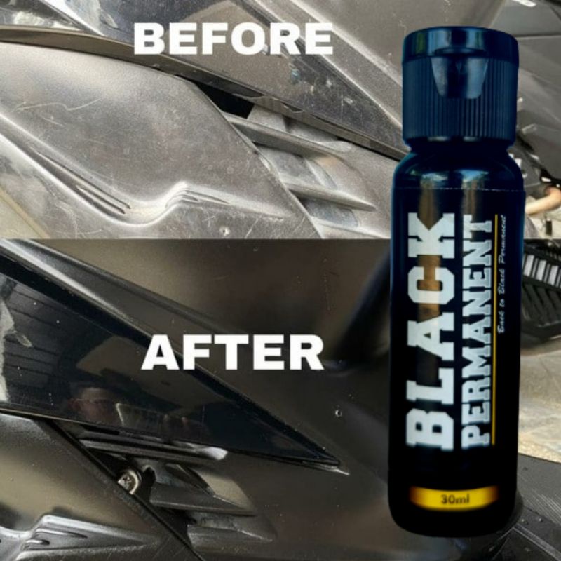 BLACK PERMANENT [Penghitam motor/mobil, Trim Restorer, Dasboard, Body motor/ mobil]