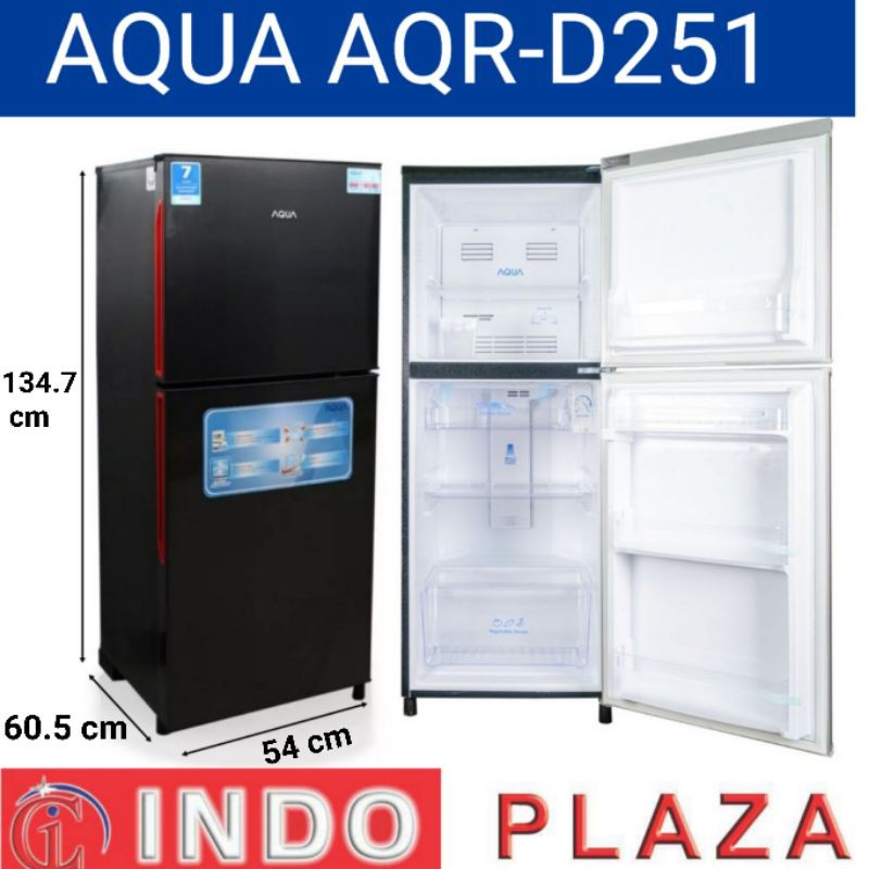 KULKAS 2 PINTU LOW WATT 187 Liter AQUA AQR-D251