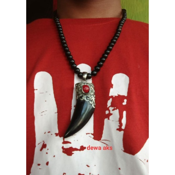 kalung akar bahar tali arus hitam