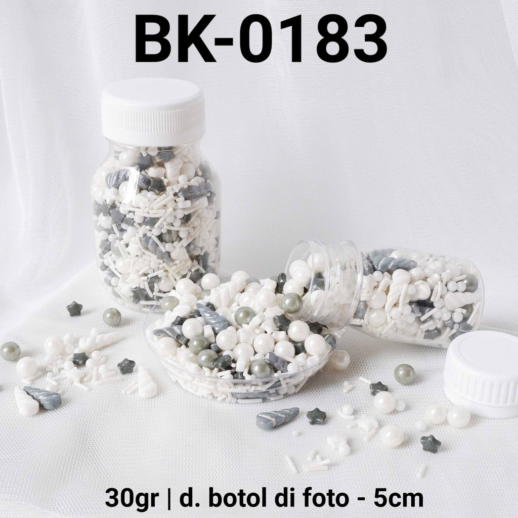 

BK-0183 Sprinkles sprinkle sprinkel 30gr 30 gram mix unicorn putih yamama baking grosir murah sprinkles cake dekorasi mutiara trimit decoration story sprinklestory sprinklesstory sprinkle story yamama baking