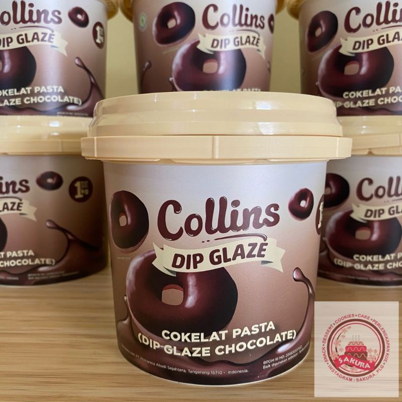 

[READY STOCK]COLLINS DIP GLAZE DARK/ MILK/STROBERI 1 kg