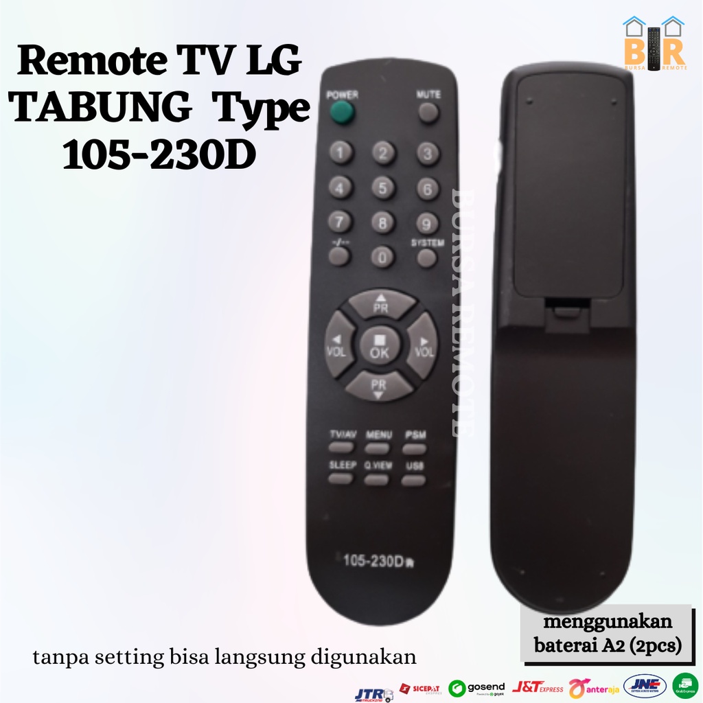 REMOT / REMOTE TV LG TABUNG / LG TABUNG TIPE 230D ECER DAN GROSIR