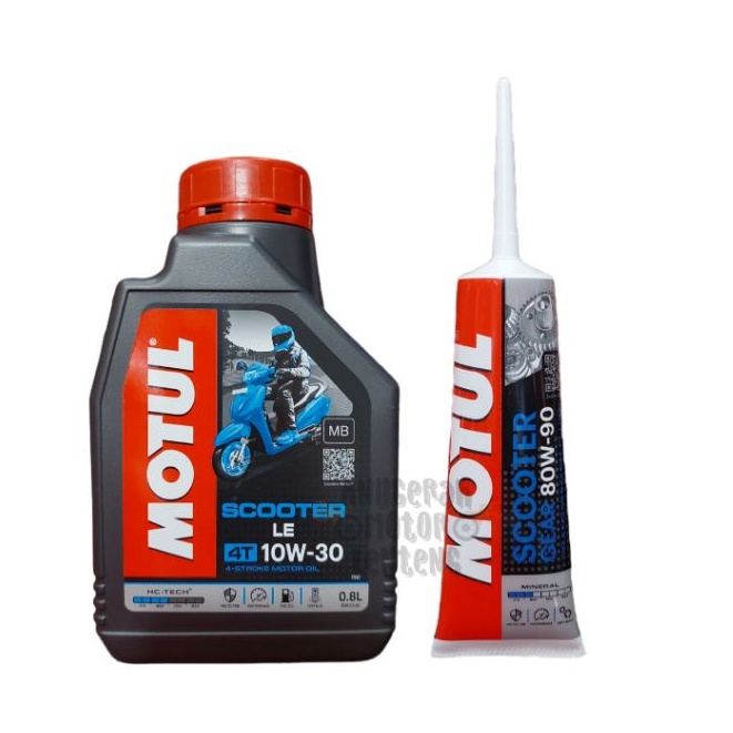 Oli Motul Matic Scooter LE 10W 30 0.8L Dan Oli Gardan Motul