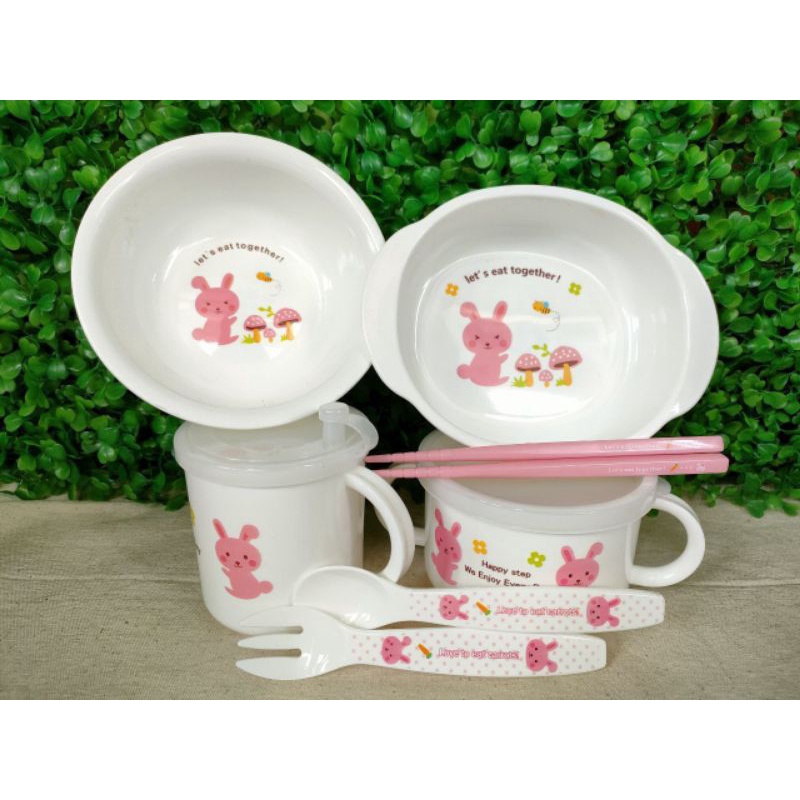 Rabbit feeding set baby safe / FS606 / Alat makan bayi /babysafe