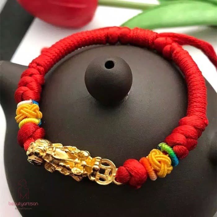 GENUINE RED Chi bracelet Gelang chi ying yang usir energi negatif