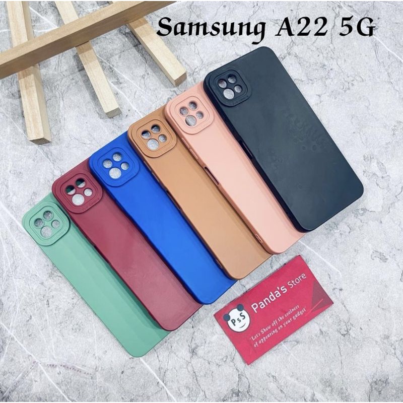 Softcase Pro Camera Samsung A22 5G Candy Case Full Color 3D Silikon TPU