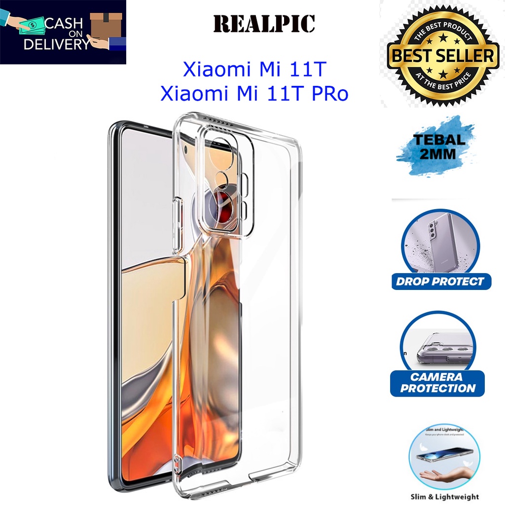 Case Xiaomi Mi 11T / Xiaomi Mi 11T PRo Casing Clear HD KETEBALAN 2MM BENING TRANSPARAN TPU Premium Softcase