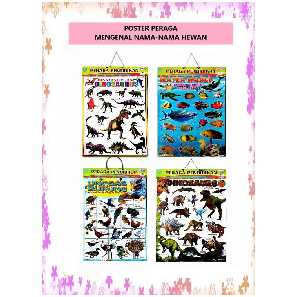 Poster Anak Poster Edukasi Anak MENGENAL HEWAN