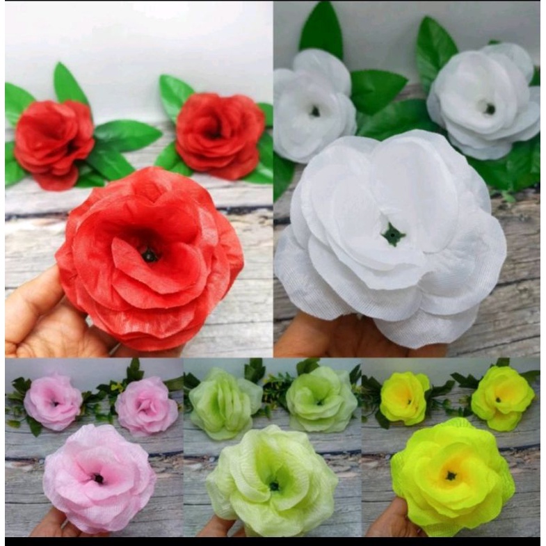 Mawar Rustik Tanpa Tangkai Mawar Kuntum Kelopak Backdrop Seserahan Dekorasi Imitasi Artifisial Hiasa