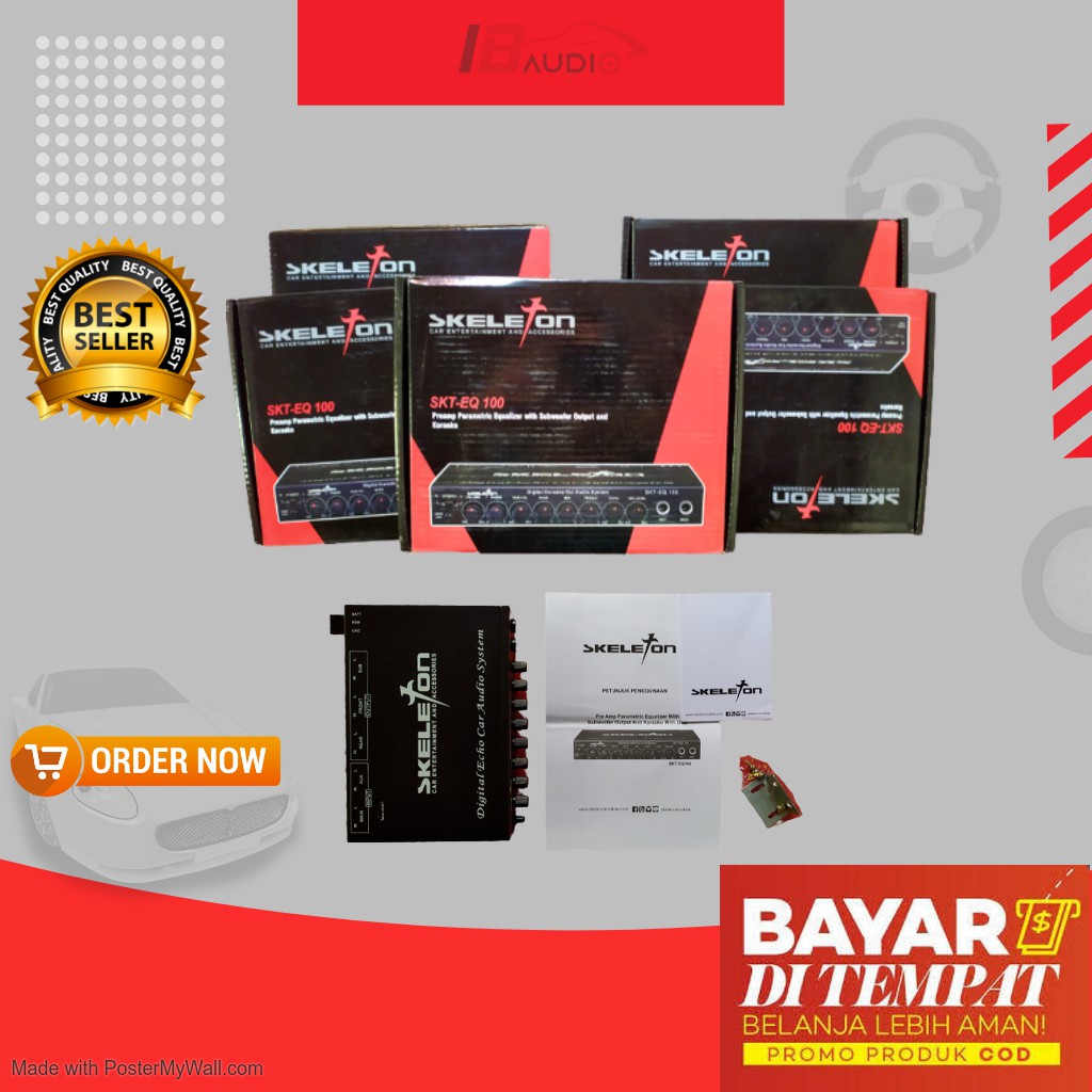 PRE AMP PARAMETRIK TONE CONTROL AMPLIFIER EQUALIZER EQUALISER SPEAKER AUDIO SOUND KARAOKE MOBIL