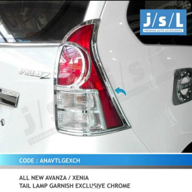 Garnish lampu belakang all new Avanza Xenia model exclusive chrome jsl