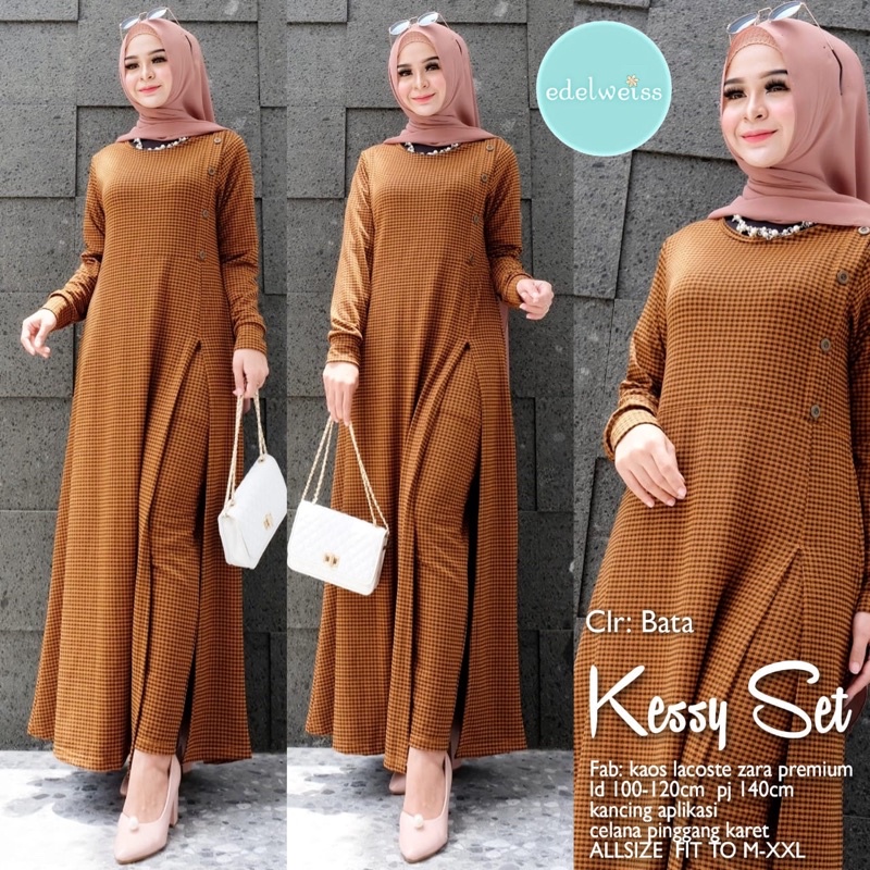 SETELAN SESYA SERLA LONG SET ONESET SETCEL SETCELANA KAOS MELAR JUMBO LD 120