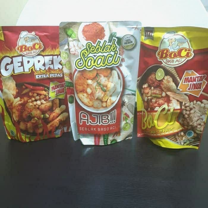 

Snack Paket Aneka Baso Aci Seblak Khas Garut (Boci,Soaci,Geprek) Gurih