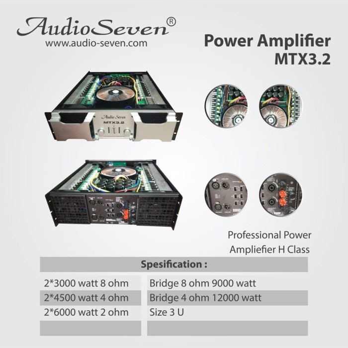 Power Amplifier Audio Seven MTX32 MTX 32 Original