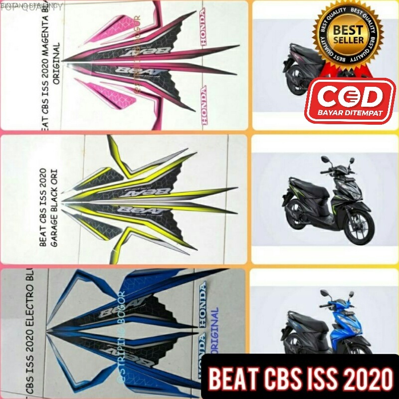 (COD) Striping Lis Stiker Motor Honda Beat CBS ISS 2020 Original kualitas original