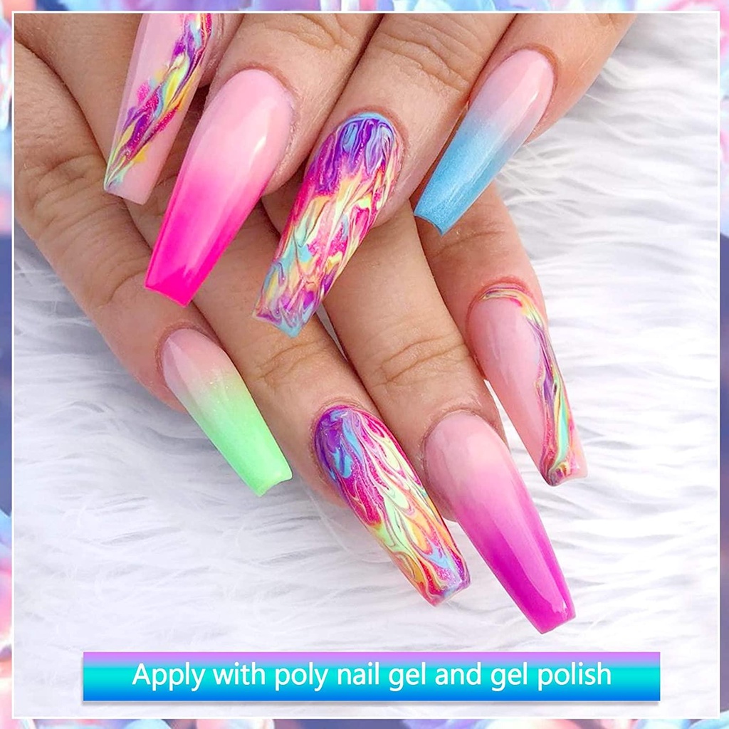 Rebuy DIY Nail Art Tips Transparan Tekan Pada Kuku Full Cover Akrilik Peti Mati Kuku Palsu