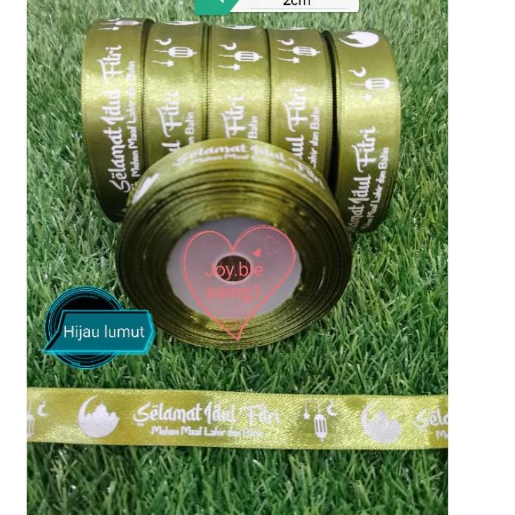 

♪ PITA IDUL FITRI LEBARAN SABLON SATIN 3/4" 2 CM/PITA LABEL SOUVENIR/PACKAGING MURAH ➳