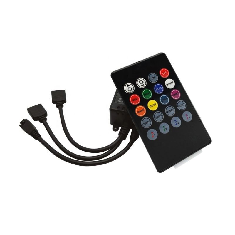 Music IR controller Remote RGB Musik led strip sensor suara 12v 5050 3528 Driver 2835 1 2 Cabang