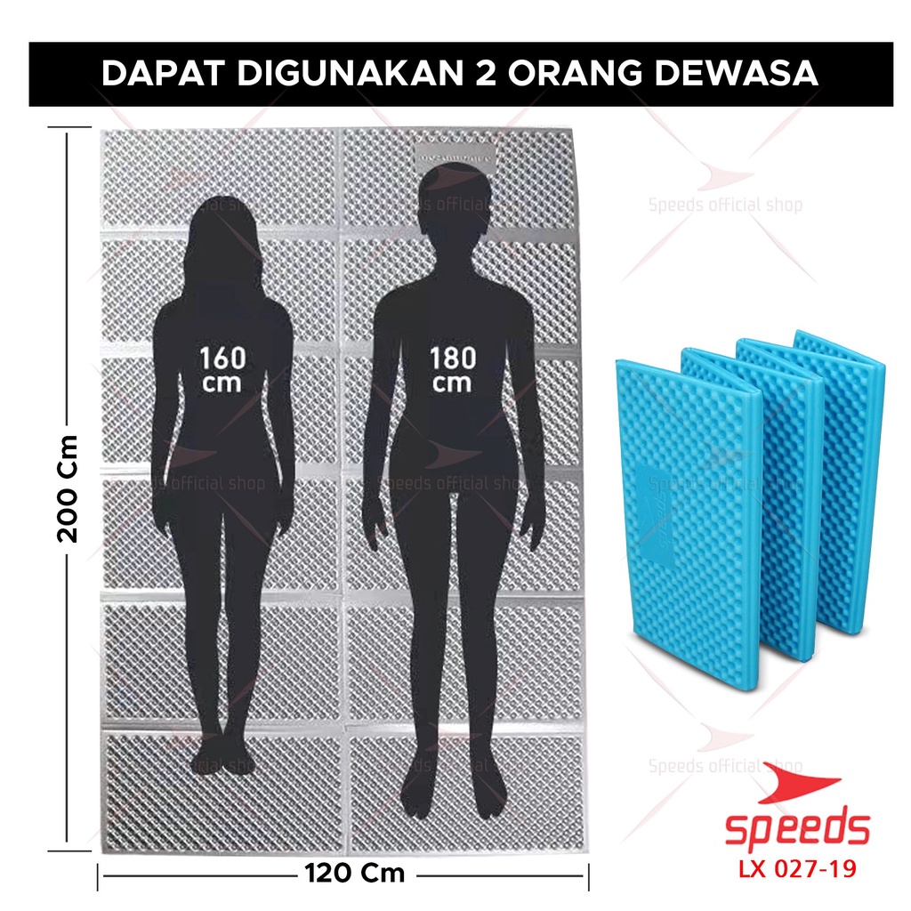 SPEEDS Matras Lipat Gunung Kemah Duduk XPE Karpet Outdoor Matras Camping Polos Olahraga Yoga Baby Tebal Playmat Playmate Berstandar SNI 027-19