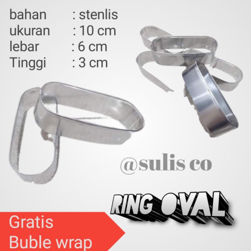 Ring oval 10 x 6 x 3 cm