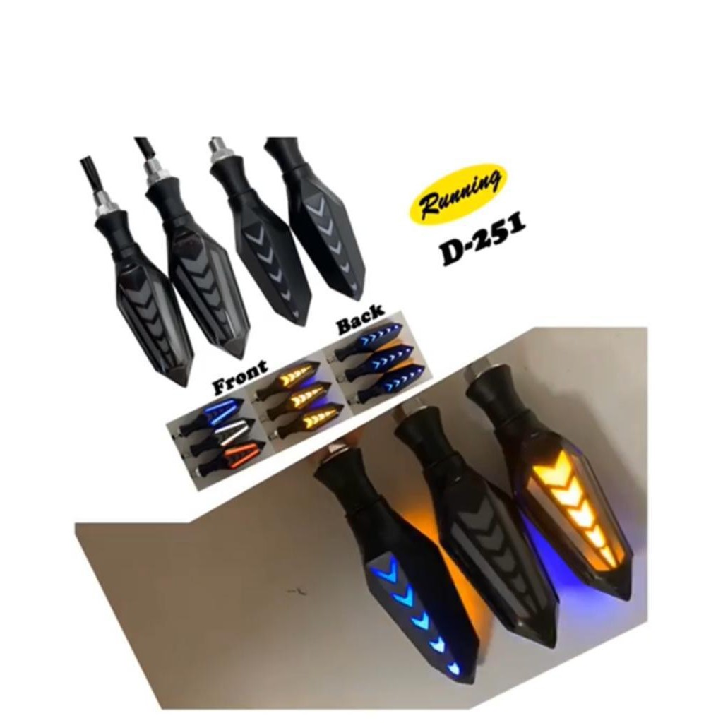 Lampu Sein Motor 2 sisi LED Running Sen LED Running 2 sisi Lampu Motor-2