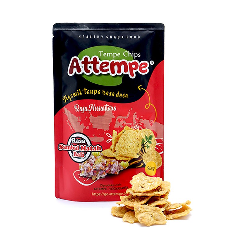 

Attempe Chips Keripik Tempe Rasa Sambal Matah - 80gr