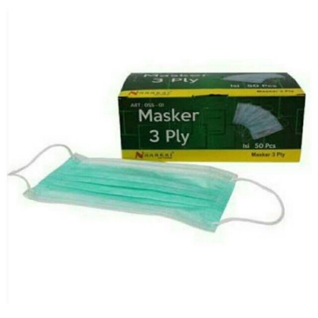 MASKER DEBU/SAFETY MASK/ MASKER 3 PLY HARGA 1 KOTAK isi 50pcs/MASKER MULUT HIDUNG