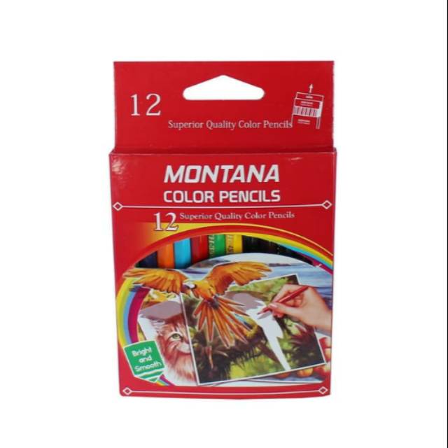 COLOR PENCILS  - Pensil Warna - MONTANA 12 pcs Ukuran kecil