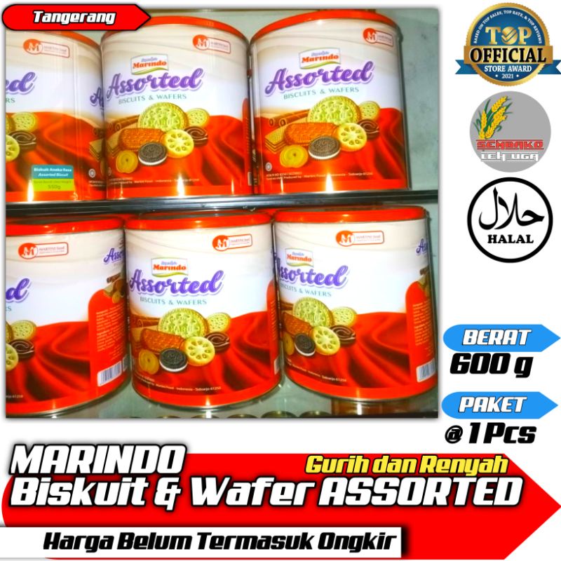 Jual MARINDO ASSORTED Biskuit Dan Wafer 600g | Shopee Indonesia