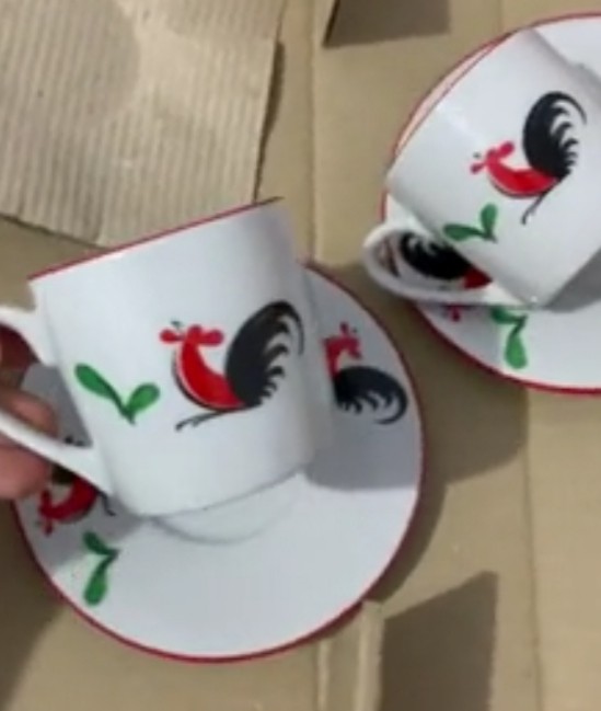 Cangkir Espresso / Cangkir Kopi / Cangkir Keramik / Cup And Saucer / Cangkir / Cangkir Kukuruyuk