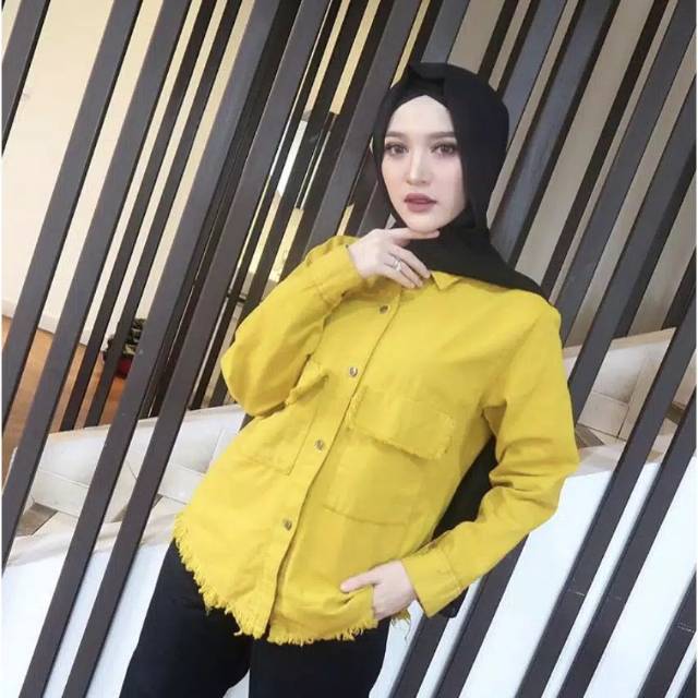 Jaya_Co Jaket Jeans Fringe / Jaket Jeans Rawis