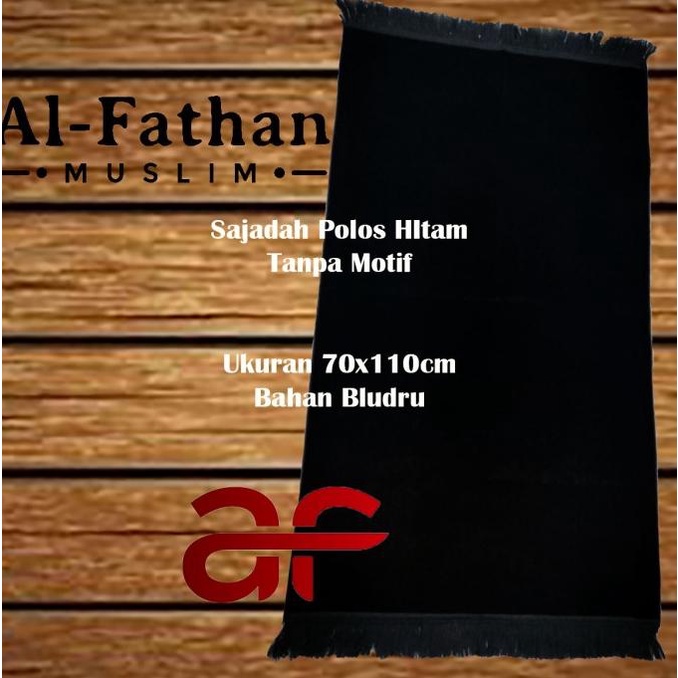 Sajadah Polos Hitam Turkey Tebal Bludru Sajadah Dewasa Ukuran Besar