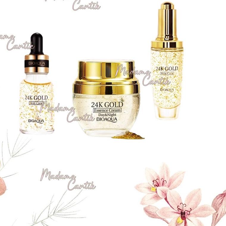 ♧ ✿ MADAME ✿ BIOAQUA SERUM WAJAH 24K GOLD SERUM ESSENCE CREAM ORIGINAL ℗
