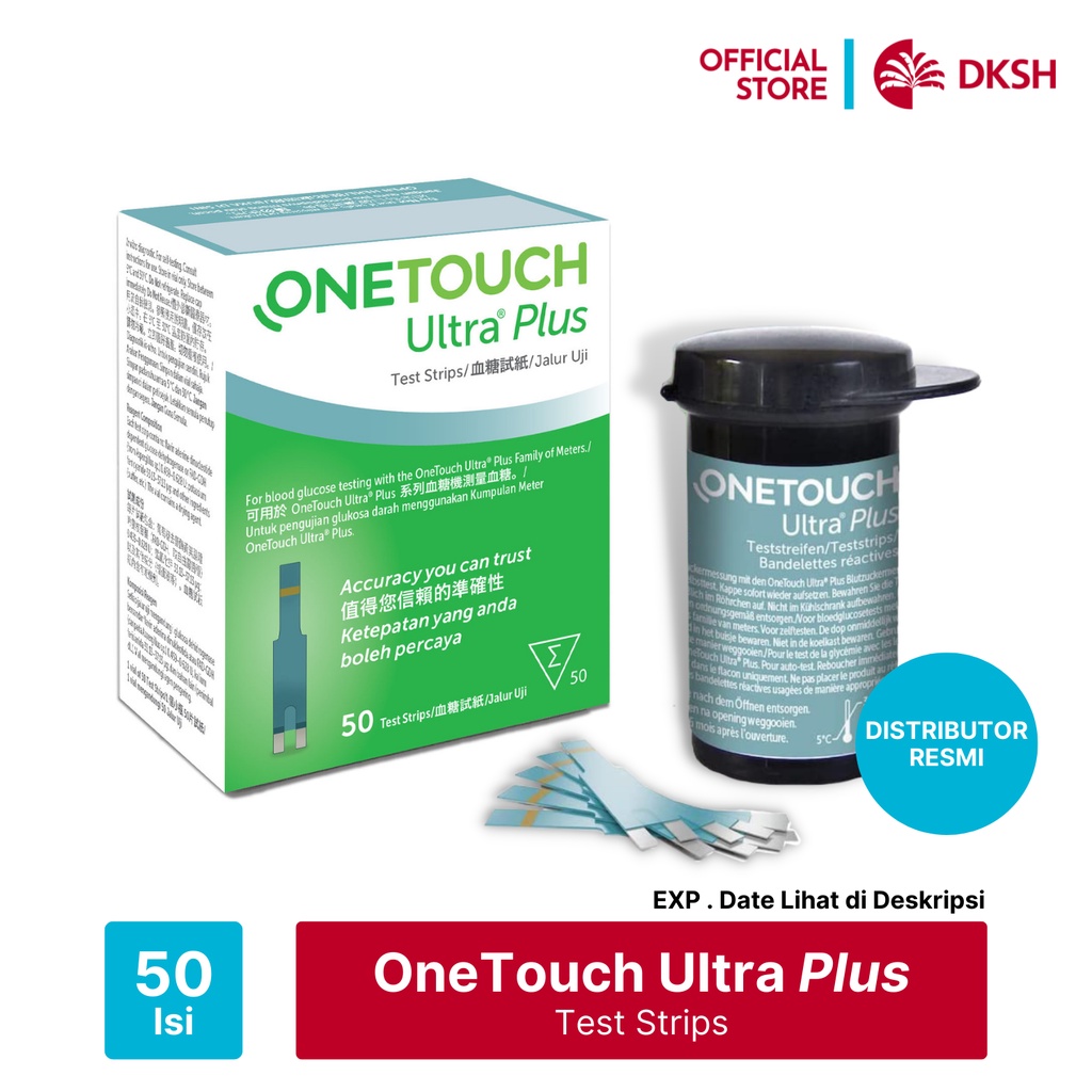 Isi ulang Test Strip OneTouch Ultra Plus isi 50 One Touch Diabetes